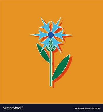 Paper sticker on stylish background flower vector image