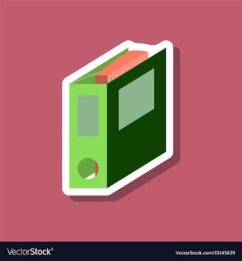 Paper sticker on stylish background folder for vector image