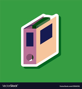 Paper sticker on stylish background folder for vector image
