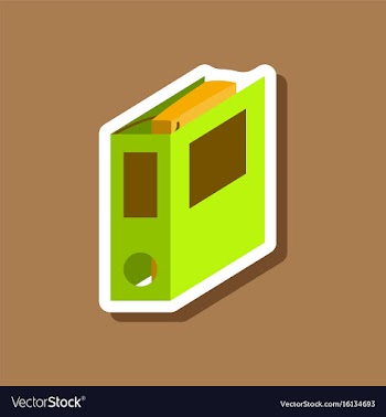 Paper sticker on stylish background folder for vector image