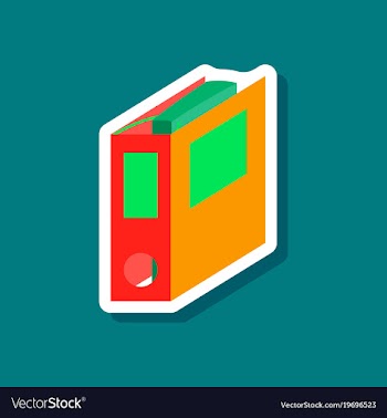 Paper sticker on stylish background folder for vector image