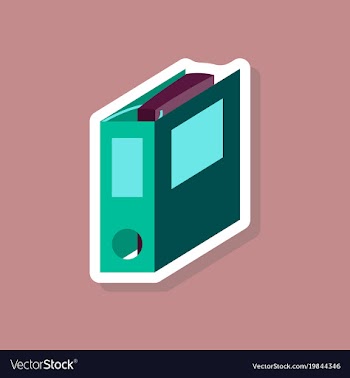 Paper sticker on stylish background folder for vector image