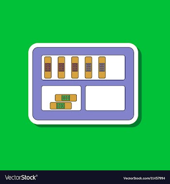 Paper sticker on stylish background folder shelf vector image