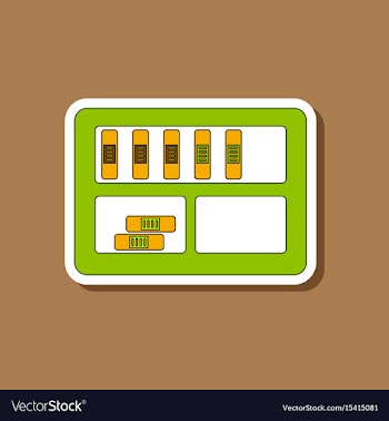 Paper sticker on stylish background folder shelf vector image