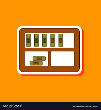 Paper sticker on stylish background folder shelf vector image