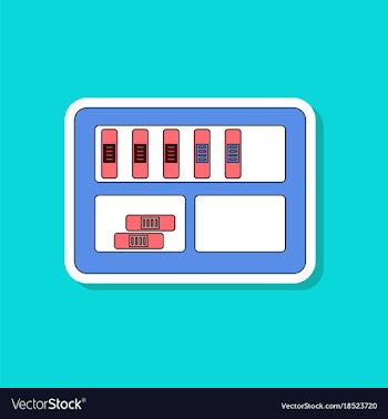 Paper sticker on stylish background folder shelf vector image