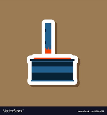 Paper sticker on stylish background french fries vector image