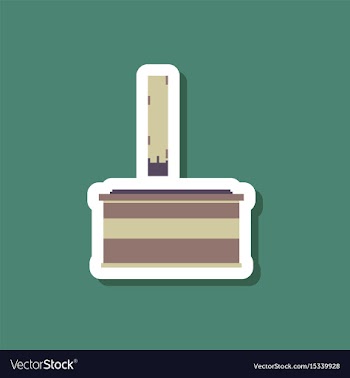 Paper sticker on stylish background french fries vector image