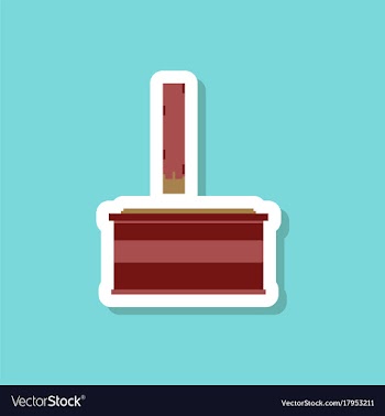 Paper sticker on stylish background french fries vector image