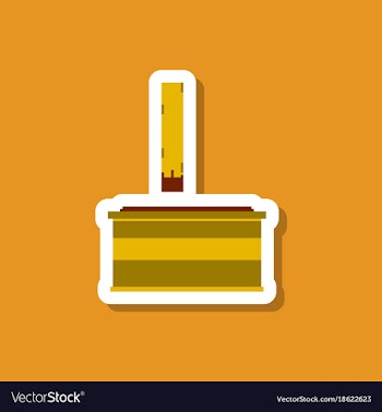 Paper sticker on stylish background french fries vector image