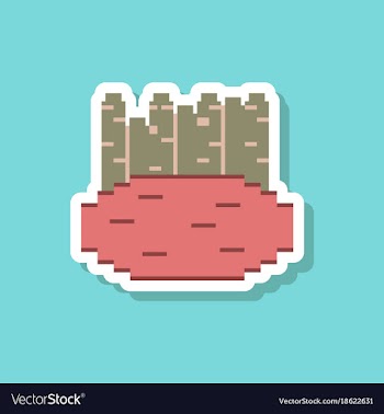Paper sticker on stylish background french fries vector image