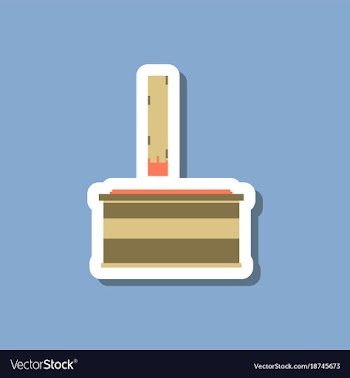 Paper sticker on stylish background french fries vector image