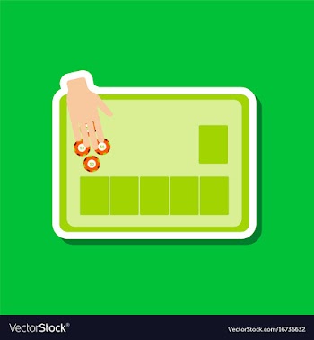 Paper sticker on stylish background game poker vector image