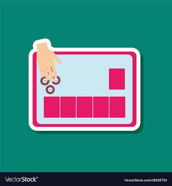 Paper sticker on stylish background game poker vector image