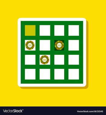 Paper sticker on stylish background game poker vector image