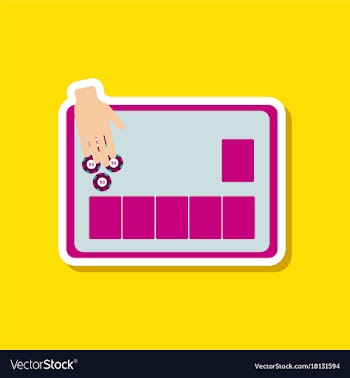 Paper sticker on stylish background game poker vector image
