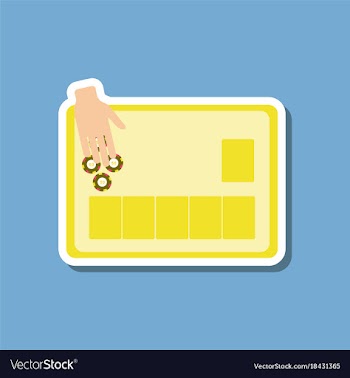 Paper sticker on stylish background game poker vector image