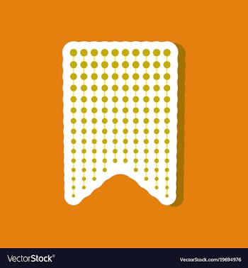 Paper sticker on stylish background garland vector image