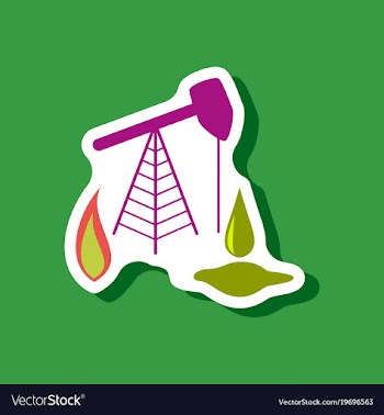 Paper sticker on stylish background gas and oil vector image