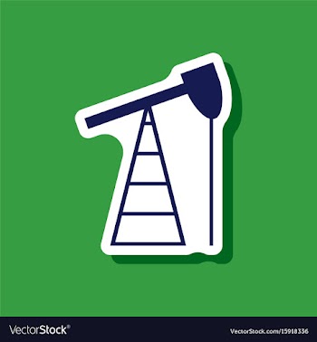 Paper sticker on stylish background gas production vector image
