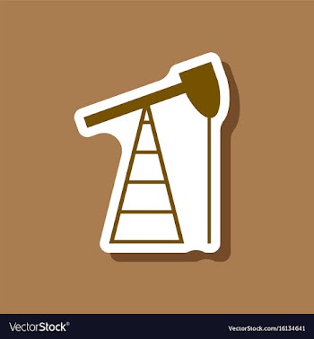 Paper sticker on stylish background gas production vector image