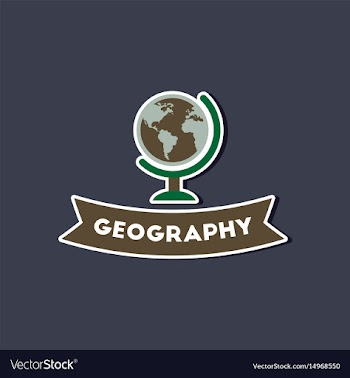 Paper sticker on stylish background geography vector image