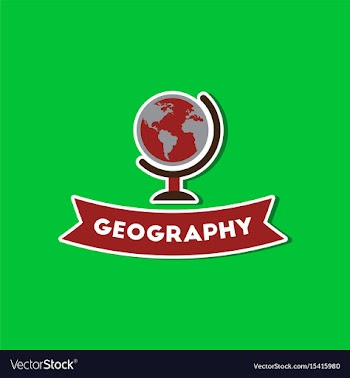 Paper sticker on stylish background geography vector image