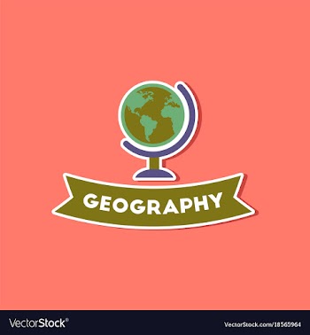 Paper sticker on stylish background geography vector image