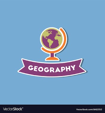Paper sticker on stylish background geography vector image