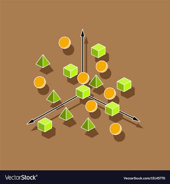 Paper sticker on stylish background geometric vector image