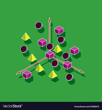 Paper sticker on stylish background geometric vector image
