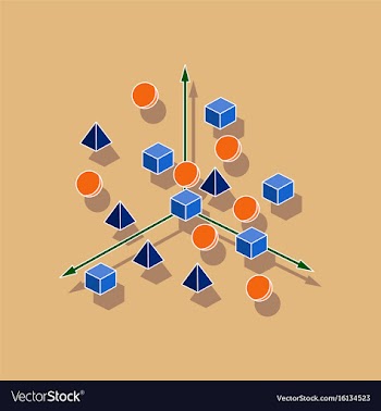 Paper sticker on stylish background geometric vector image