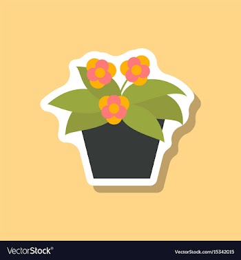 Paper sticker on stylish background geranium vector image