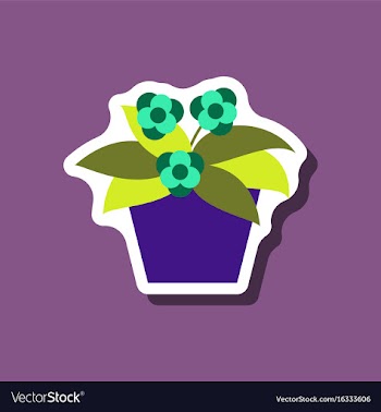 Paper sticker on stylish background geranium vector image