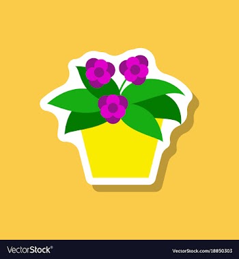 Paper sticker on stylish background geranium vector image