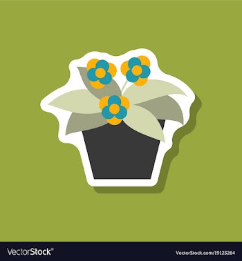 Paper sticker on stylish background geranium vector image