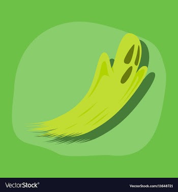 Paper sticker on stylish background ghost vector image