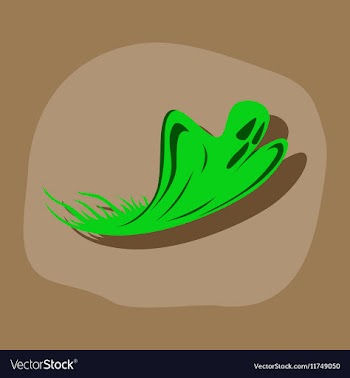 Paper sticker on stylish background ghost vector image