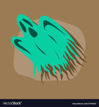Paper sticker on stylish background ghost vector image