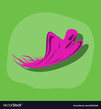 Paper sticker on stylish background ghost vector image