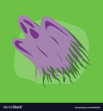 Paper sticker on stylish background ghost vector image