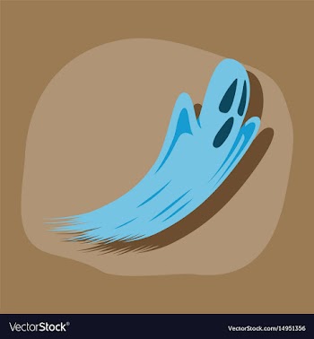Paper sticker on stylish background ghost vector image