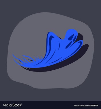 Paper sticker on stylish background ghost vector image