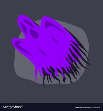 Paper sticker on stylish background ghost vector image