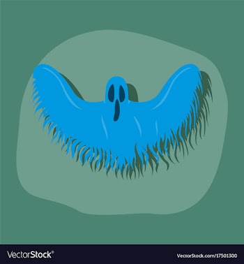 Paper sticker on stylish background ghost vector image