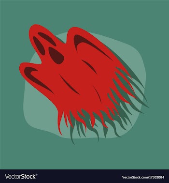 Paper sticker on stylish background ghost vector image