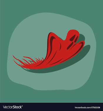 Paper sticker on stylish background ghost vector image