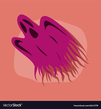 Paper sticker on stylish background ghost vector image