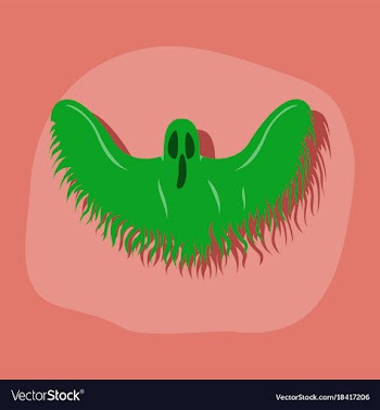 Paper sticker on stylish background ghost vector image