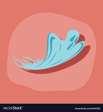 Paper sticker on stylish background ghost vector image